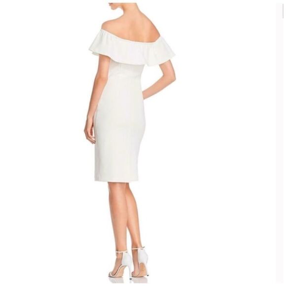 𝅺STATE Off Shoulder Ruffle Dress In Ivory - Picture 3 of 5